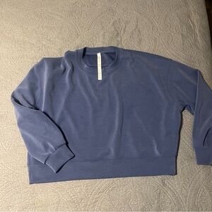 Blue Lululemon softstreme perfectly oversized cropped crew